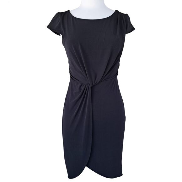 Victoria's Secret Black Dress Draped Stretch Jersey Scoop Neck Medium - Picture 1 of 9